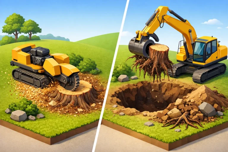 Stump Grinding vs Stump Removal