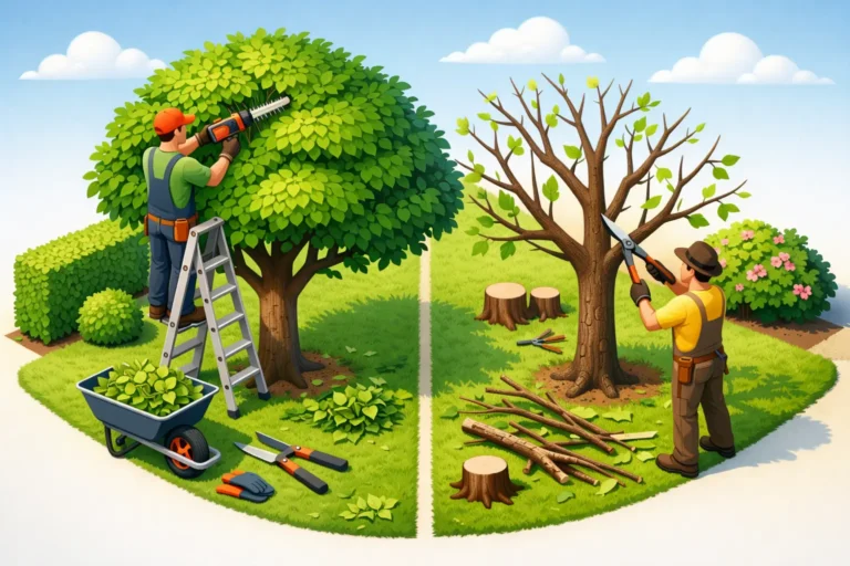What Is the Difference Between Tree Trimming and Pruning?
