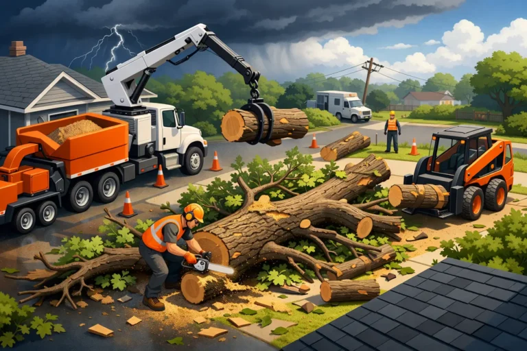Fallen Oak Removal Case Study From a Storm Call