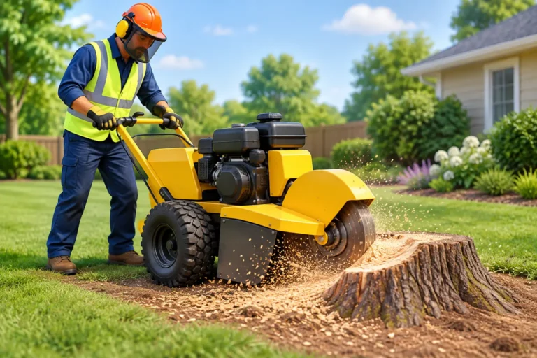 How Professionals Grind Tree Stumps Safely