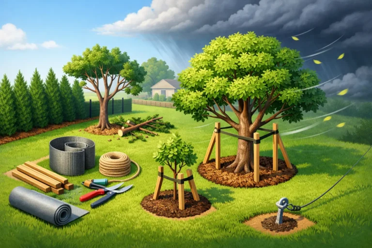 How to Protect Trees From Wind Before Storms