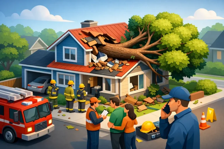 How to Respond After a Tree Hits Your House