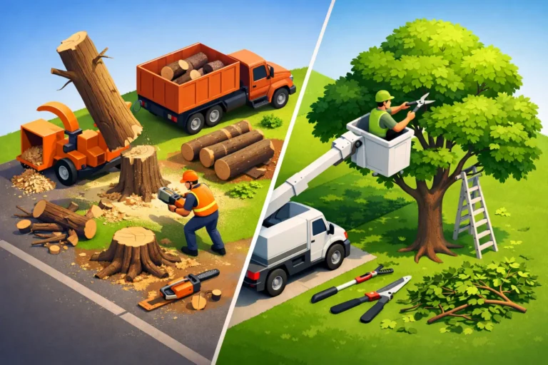 Tree Removal Versus Tree Trimming Explained